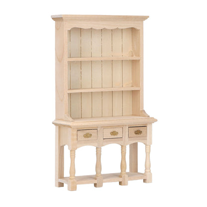 Dollhouse Bookshelf 1/12 Scale 3 Layer Drawer Design Classic Pure Colors DIY Coloring Miniature Bookcase for V1294-YM0523-3115220005611