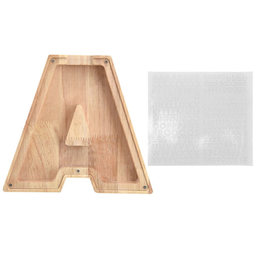 Wooden Bank DIY Making Birch Wood Plastic Material Letter A Shape Transparent Appearance Decorative Change V1294-YM0523-3115220005911