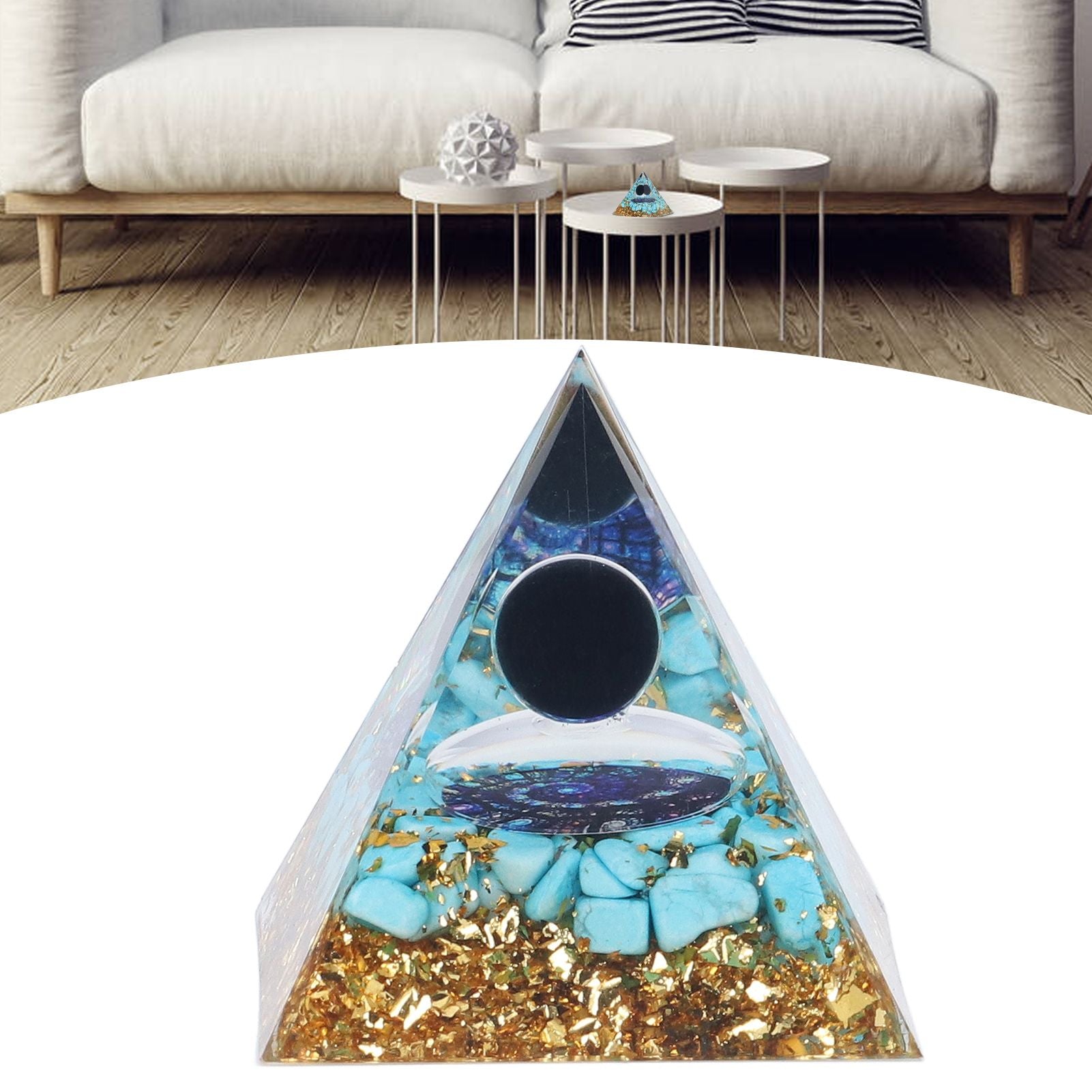 Orgone Pyramid Energy Healing Chakra Pyramid Promotes Mental Growth for Home Office Desktop Decoration V1294-YM0523-3115220007011