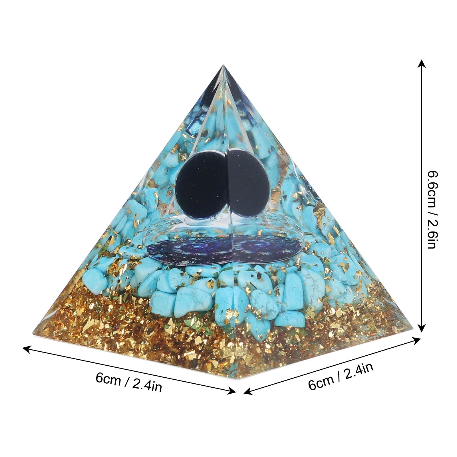 Orgone Pyramid Energy Healing Chakra Pyramid Promotes Mental Growth for Home Office Desktop Decoration V1294-YM0523-3115220007011