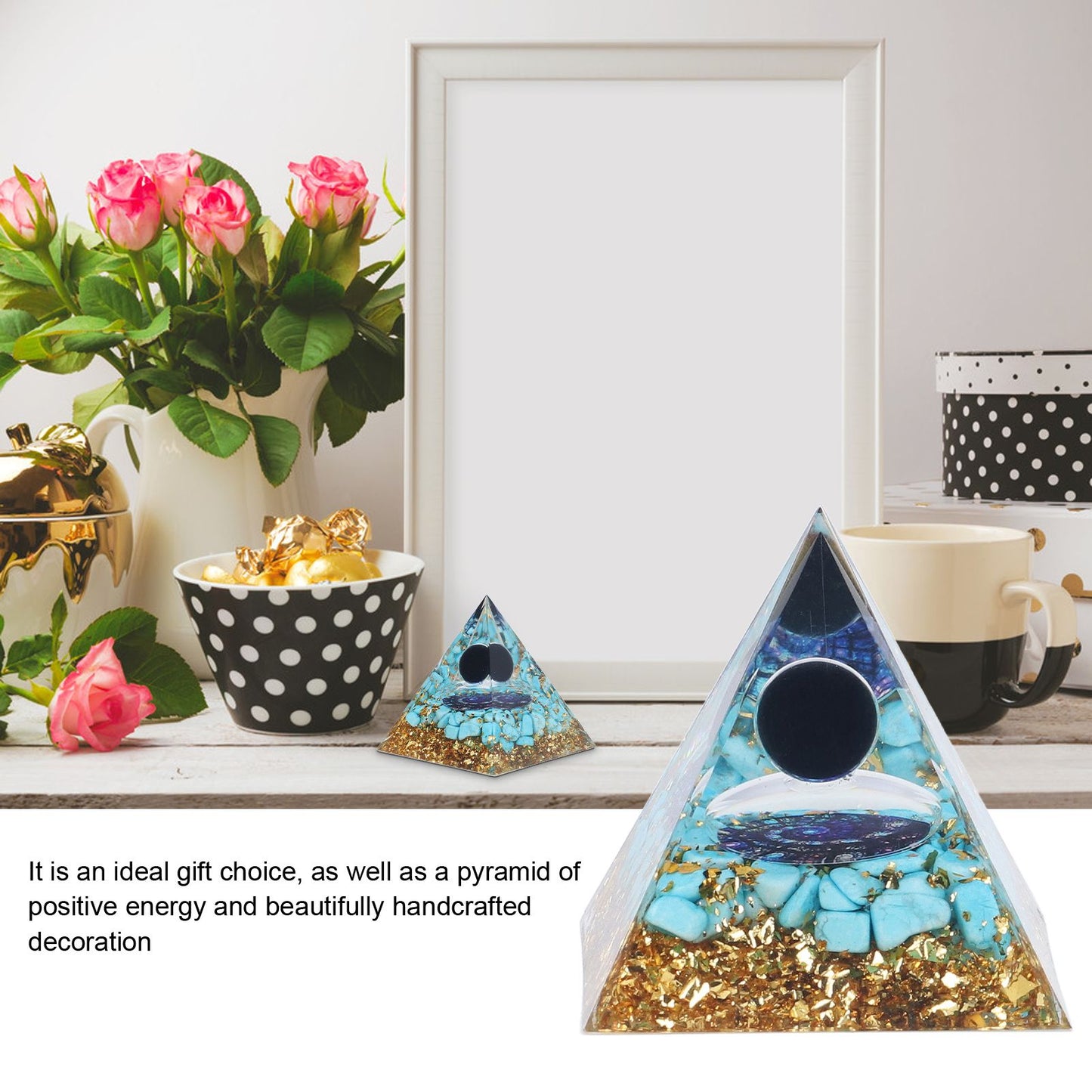 Orgone Pyramid Energy Healing Chakra Pyramid Promotes Mental Growth for Home Office Desktop Decoration V1294-YM0523-3115220007011