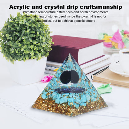 Orgone Pyramid Energy Healing Chakra Pyramid Promotes Mental Growth for Home Office Desktop Decoration V1294-YM0523-3115220007011
