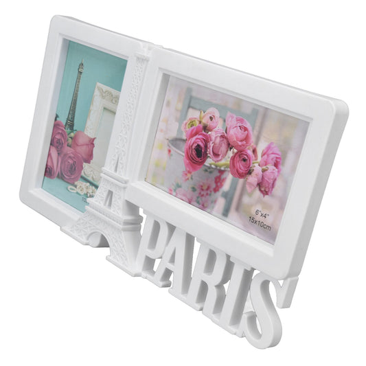 2PCS Rectangle Photo Frame Home Decorative Photo Frame 2 Hole Wedding Picture Frame for Bedroom Party V1294-YM0523-3115220008211