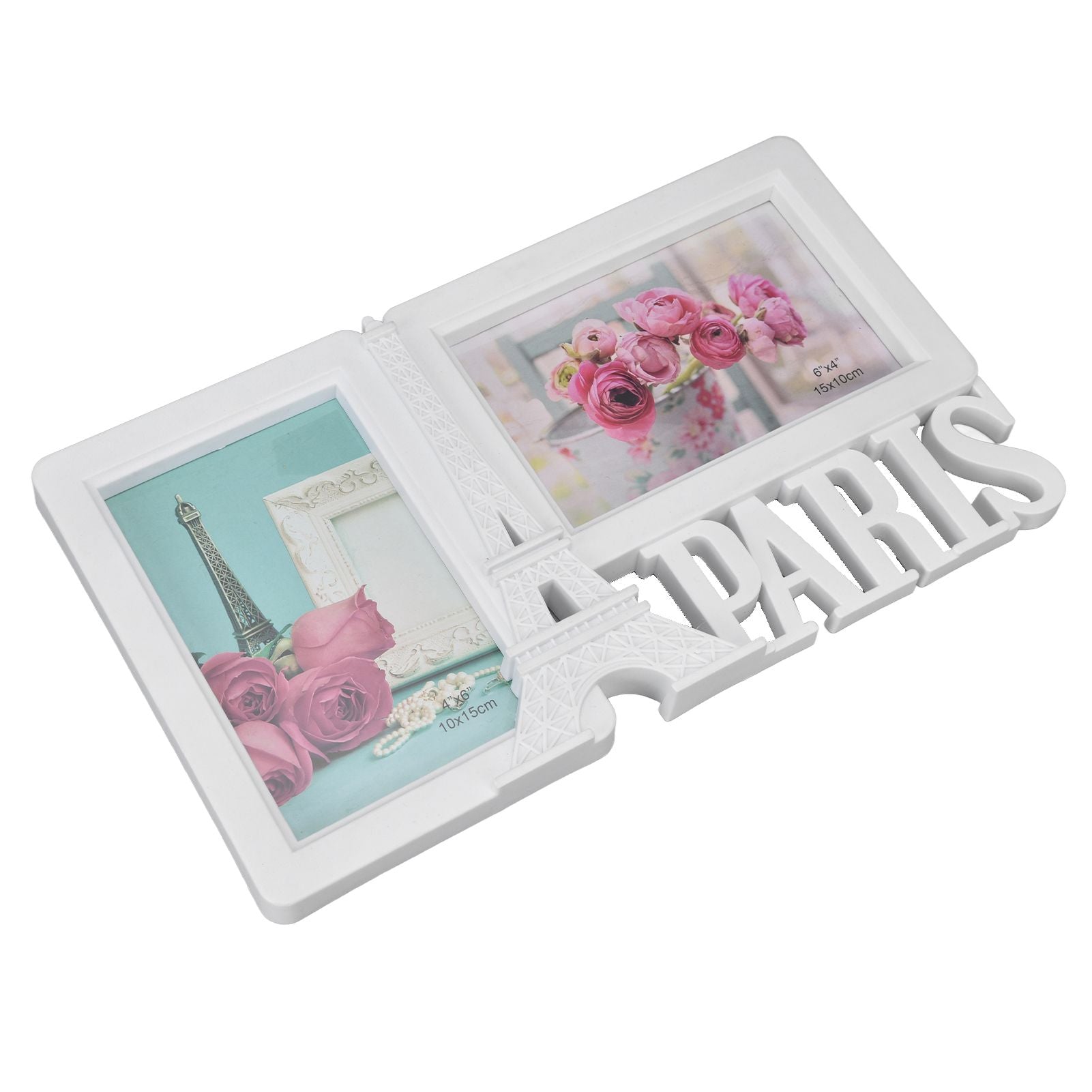 2PCS Rectangle Photo Frame Home Decorative Photo Frame 2 Hole Wedding Picture Frame for Bedroom Party V1294-YM0523-3115220008211