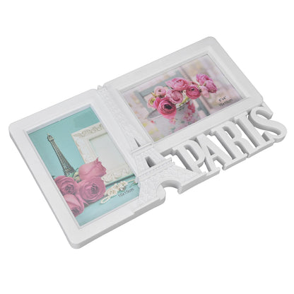 2PCS Rectangle Photo Frame Home Decorative Photo Frame 2 Hole Wedding Picture Frame for Bedroom Party V1294-YM0523-3115220008211