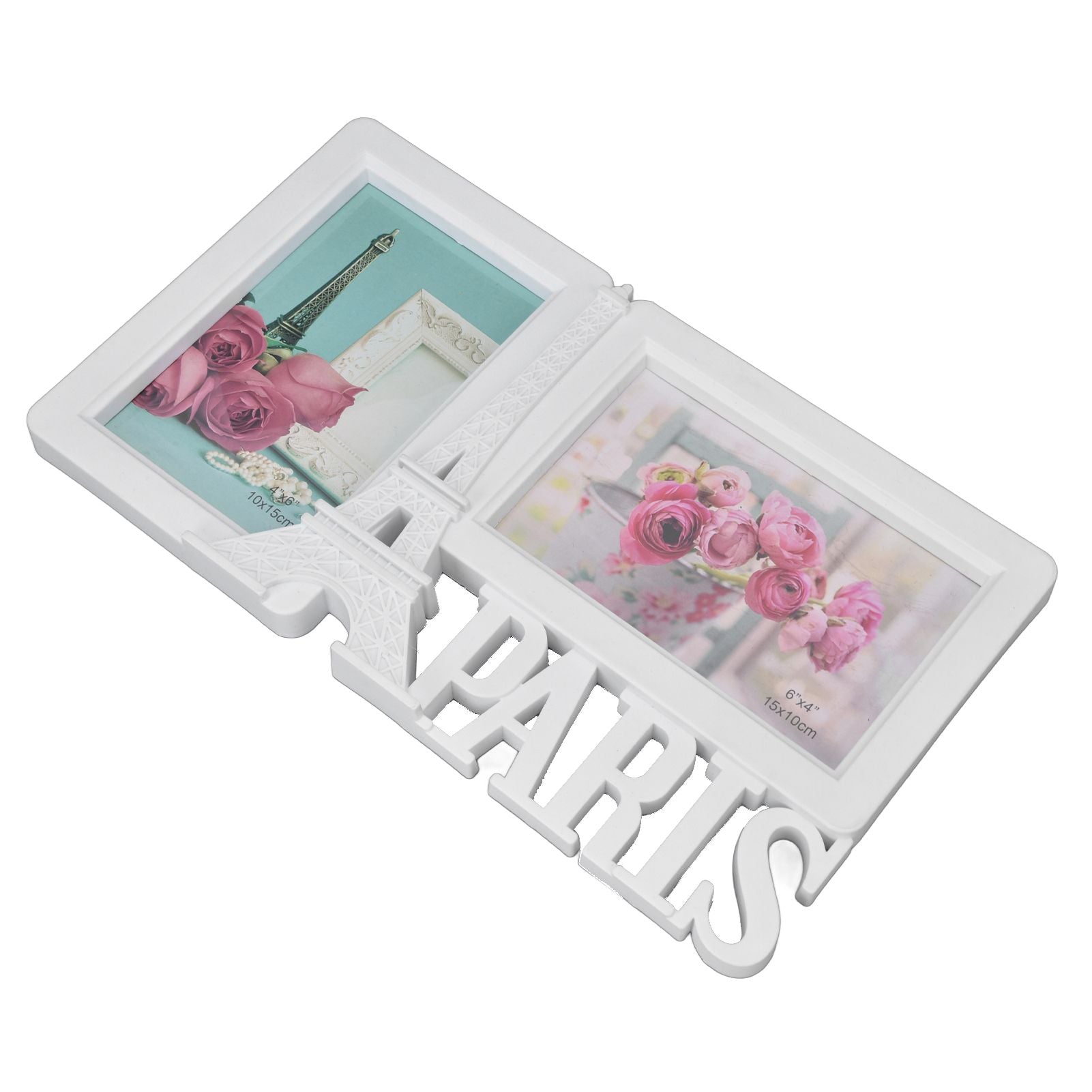 2PCS Rectangle Photo Frame Home Decorative Photo Frame 2 Hole Wedding Picture Frame for Bedroom Party V1294-YM0523-3115220008211