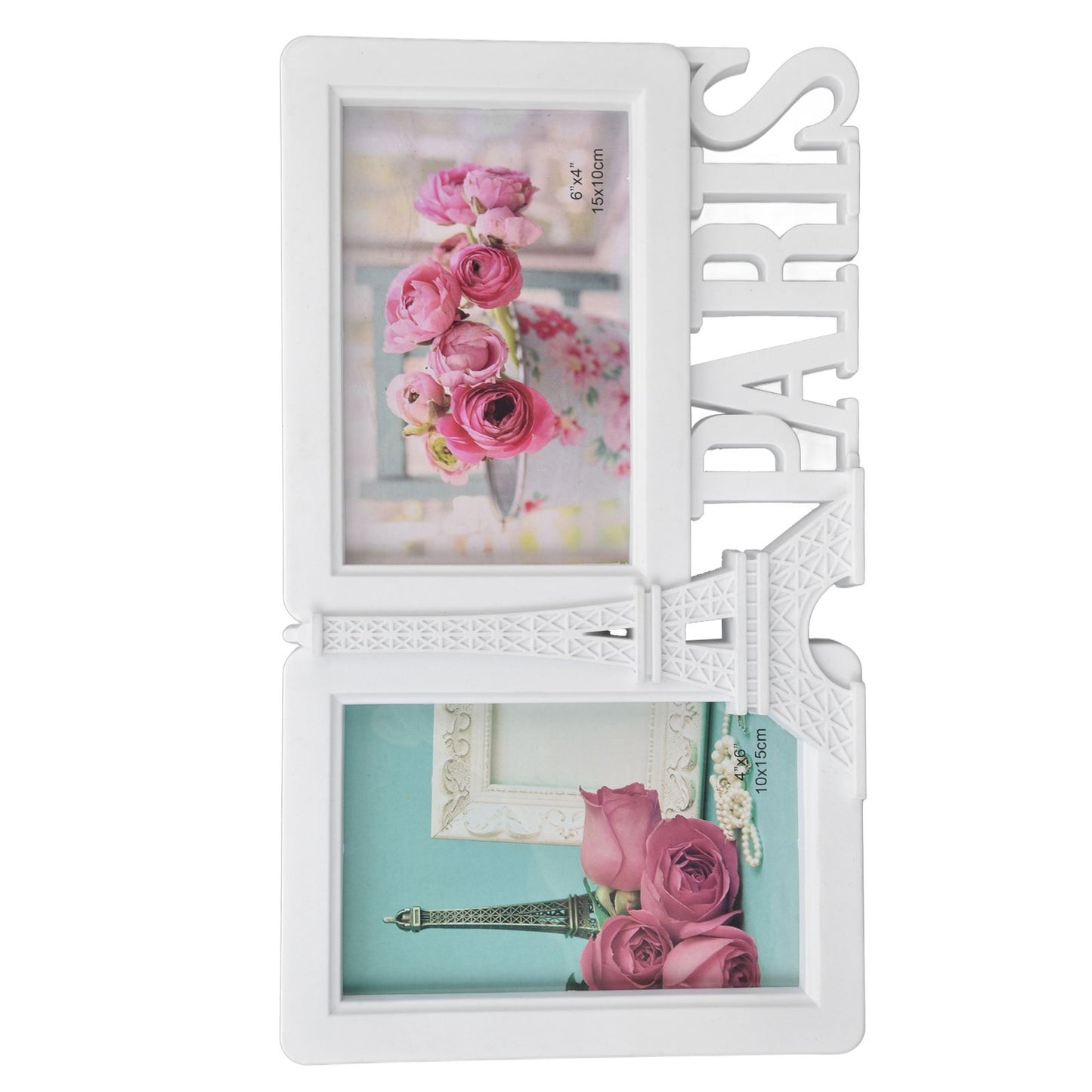 2PCS Rectangle Photo Frame Home Decorative Photo Frame 2 Hole Wedding Picture Frame for Bedroom Party V1294-YM0523-3115220008211