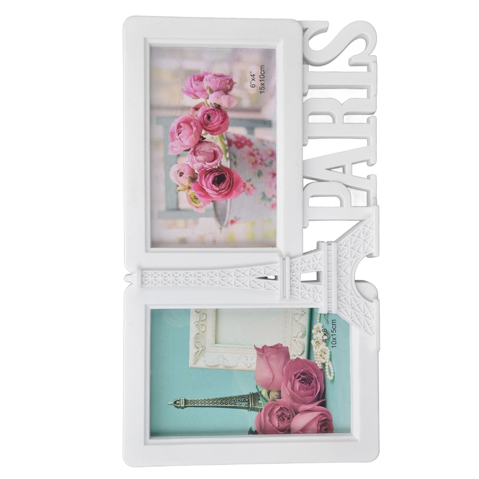 2PCS Rectangle Photo Frame Home Decorative Photo Frame 2 Hole Wedding Picture Frame for Bedroom Party V1294-YM0523-3115220008211