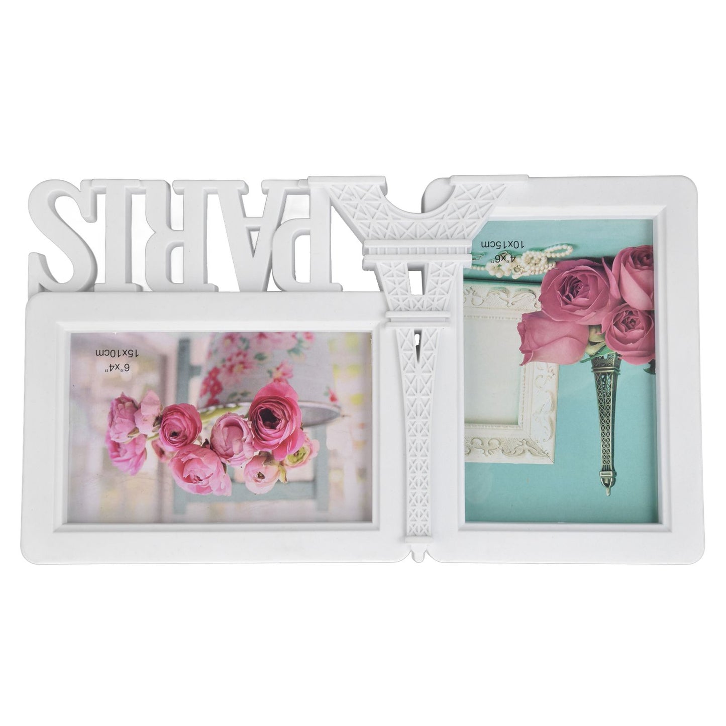 2PCS Rectangle Photo Frame Home Decorative Photo Frame 2 Hole Wedding Picture Frame for Bedroom Party V1294-YM0523-3115220008211