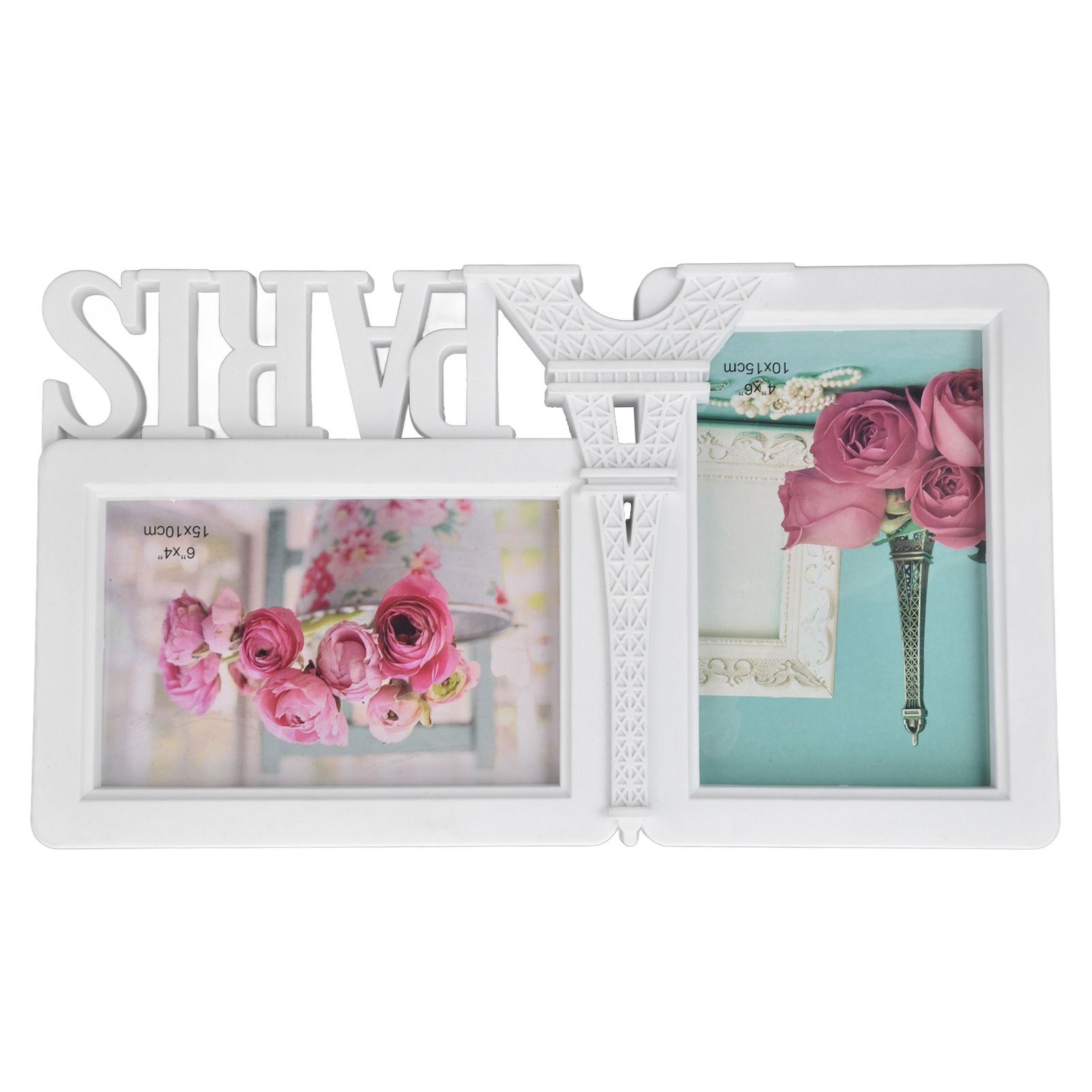 2PCS Rectangle Photo Frame Home Decorative Photo Frame 2 Hole Wedding Picture Frame for Bedroom Party V1294-YM0523-3115220008211