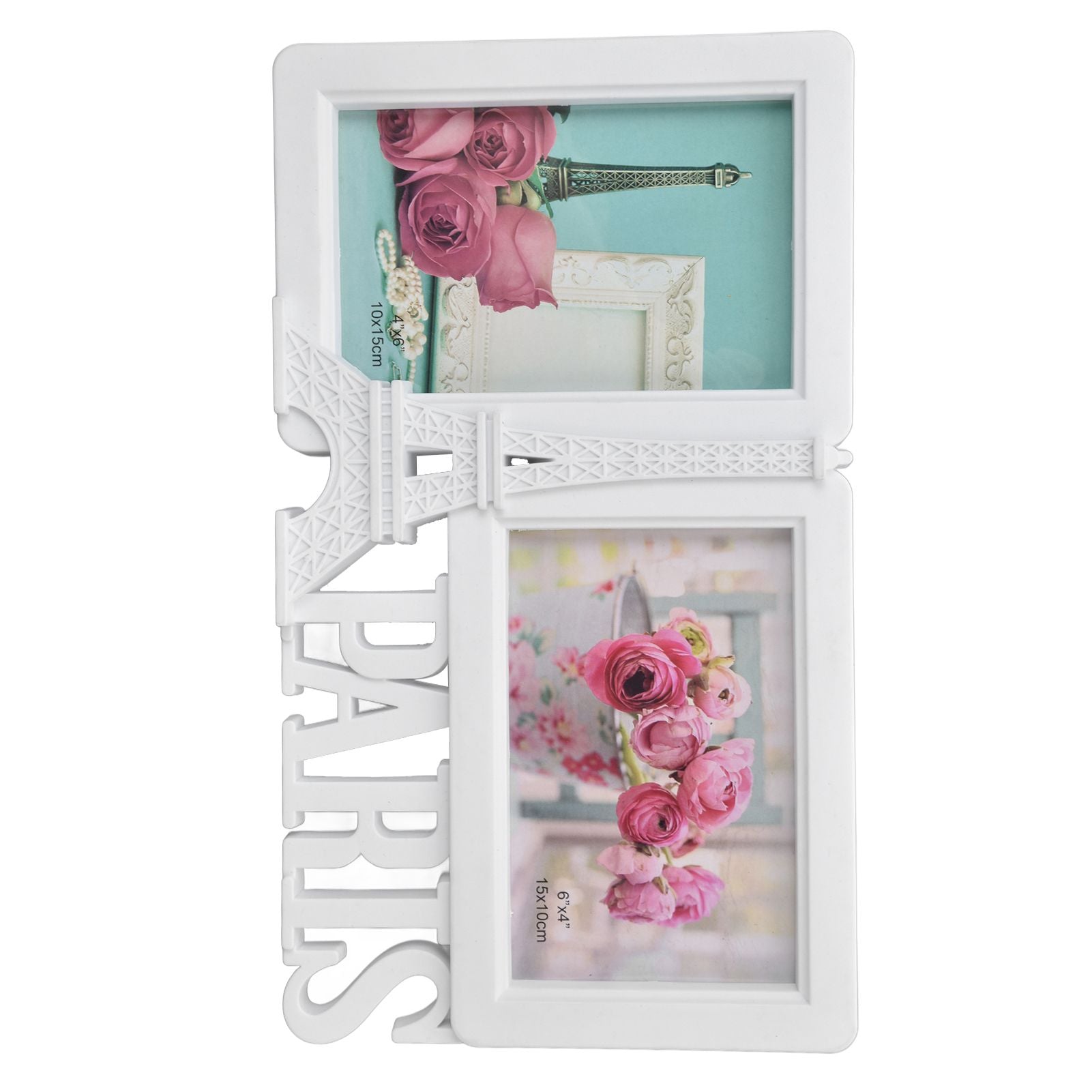 2PCS Rectangle Photo Frame Home Decorative Photo Frame 2 Hole Wedding Picture Frame for Bedroom Party V1294-YM0523-3115220008211