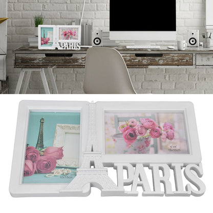 2PCS Rectangle Photo Frame Home Decorative Photo Frame 2 Hole Wedding Picture Frame for Bedroom Party V1294-YM0523-3115220008211