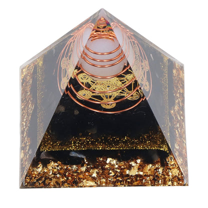 Orgone Pyramid Decorative Balancing Energy Power Stone Pyramid Ornament for Yoga Meditation Bedroom V1294-YM0523-3115220008311