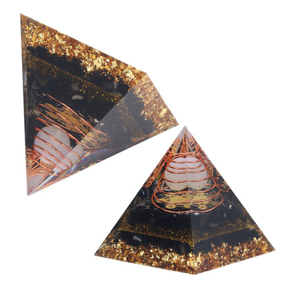 Orgone Pyramid Decorative Balancing Energy Power Stone Pyramid Ornament for Yoga Meditation Bedroom V1294-YM0523-3115220008311