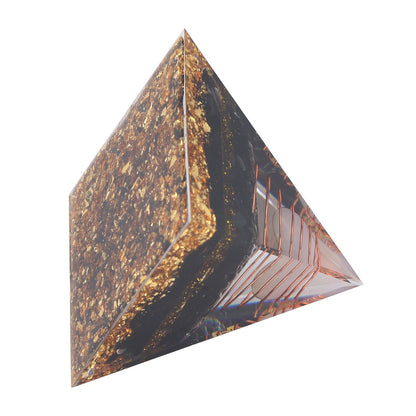 Orgone Pyramid Decorative Balancing Energy Power Stone Pyramid Ornament for Yoga Meditation Bedroom V1294-YM0523-3115220008311