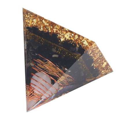 Orgone Pyramid Decorative Balancing Energy Power Stone Pyramid Ornament for Yoga Meditation Bedroom V1294-YM0523-3115220008311