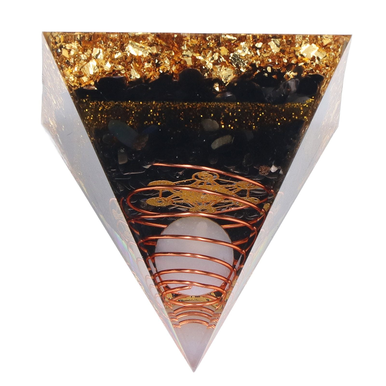 Orgone Pyramid Decorative Balancing Energy Power Stone Pyramid Ornament for Yoga Meditation Bedroom V1294-YM0523-3115220008311
