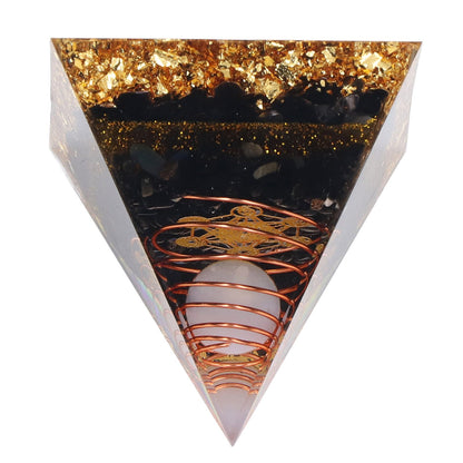 Orgone Pyramid Decorative Balancing Energy Power Stone Pyramid Ornament for Yoga Meditation Bedroom V1294-YM0523-3115220008311