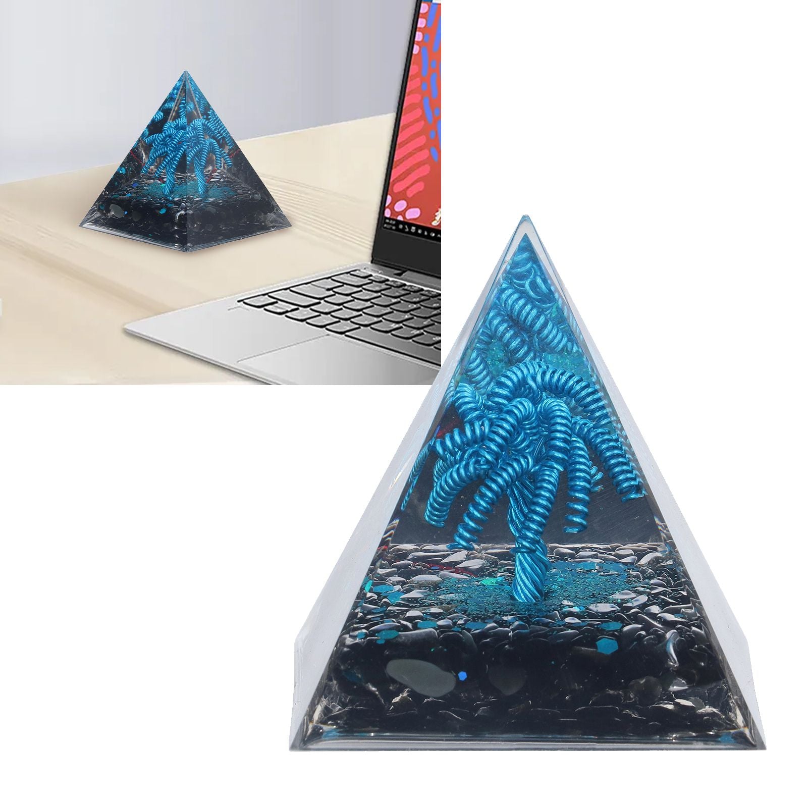 Orgone Pyramid Energy Generation Peaceful Exquisite Healing Energized Gemstones Pyramids for Home Offices V1294-YM0523-3115220008511