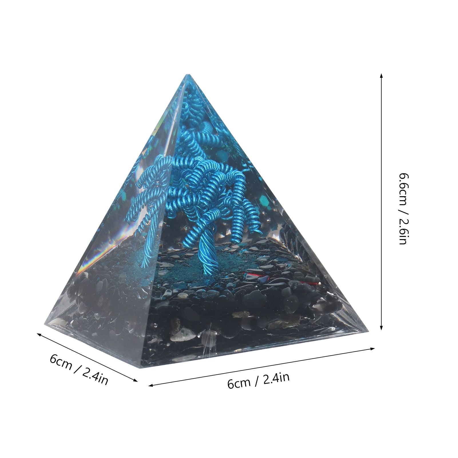 Orgone Pyramid Energy Generation Peaceful Exquisite Healing Energized Gemstones Pyramids for Home Offices V1294-YM0523-3115220008511