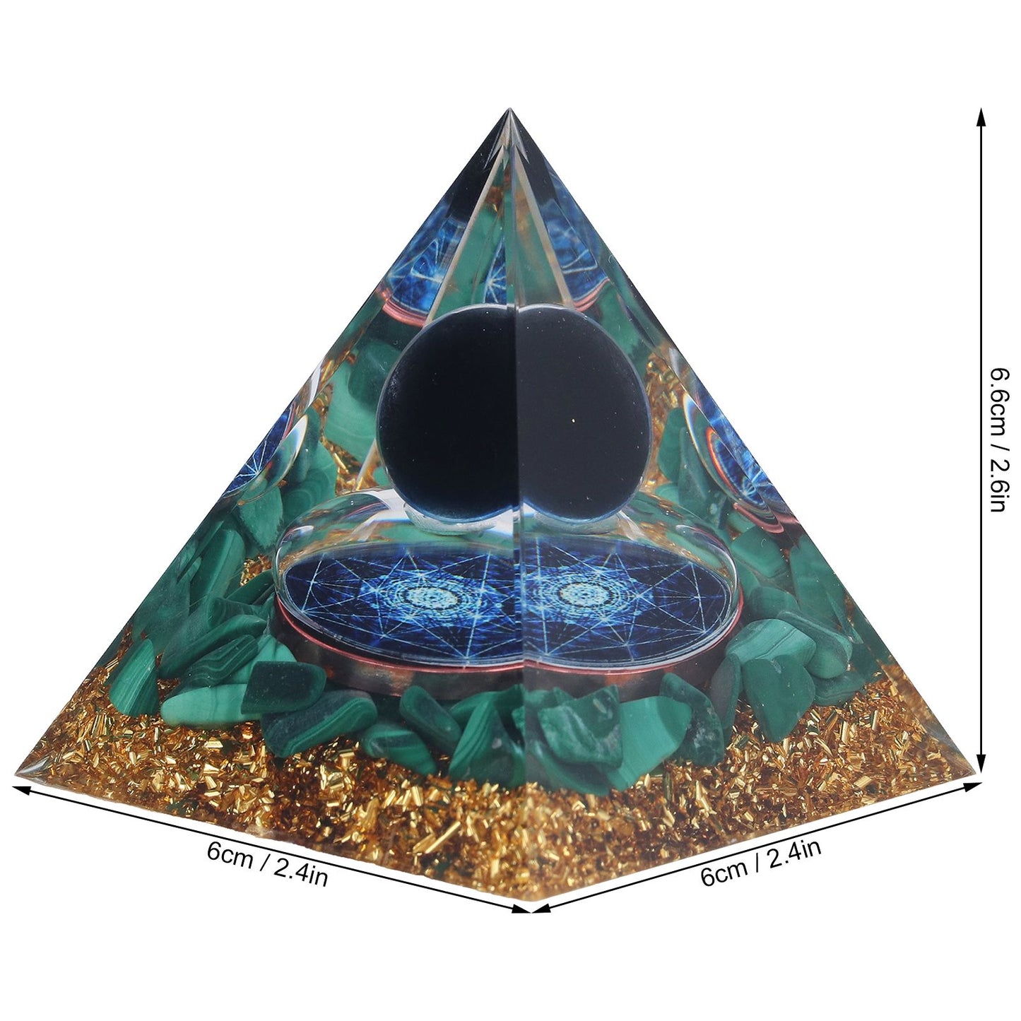 Orgone Pyramid Exquisite Healing Energized Gemstones Pyramids for Home Offices Bedroom V1294-YM0523-3115220008811