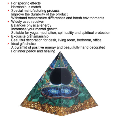Orgone Pyramid Exquisite Healing Energized Gemstones Pyramids for Home Offices Bedroom V1294-YM0523-3115220008811