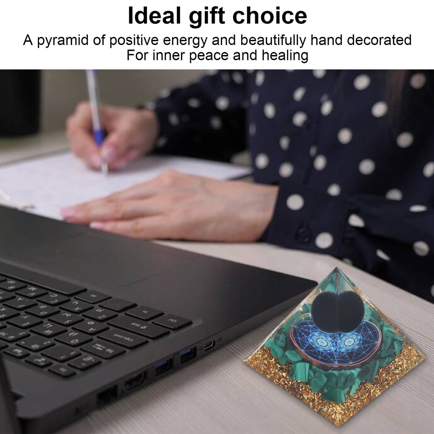 Orgone Pyramid Exquisite Healing Energized Gemstones Pyramids for Home Offices Bedroom V1294-YM0523-3115220008811