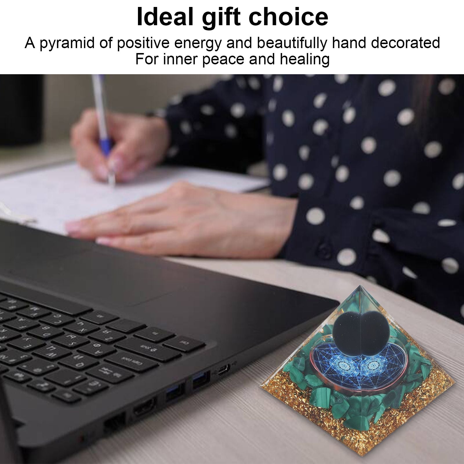 Orgone Pyramid Exquisite Healing Energized Gemstones Pyramids for Home Offices Bedroom V1294-YM0523-3115220008811