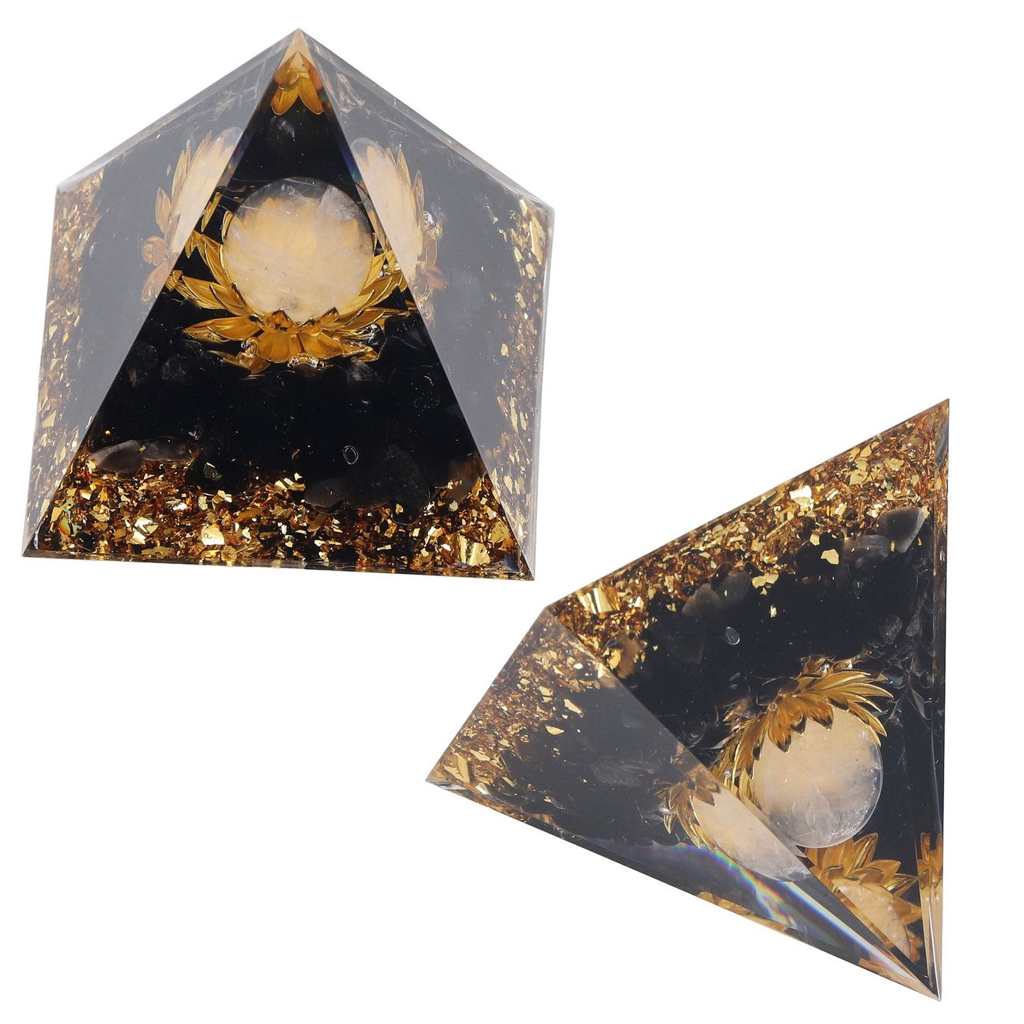 Orgone Healing Pyramid Energy Balancing Positive Power Stone Pyramid Decoration for Meditation Bedroom Office V1294-YM0523-3115220008911