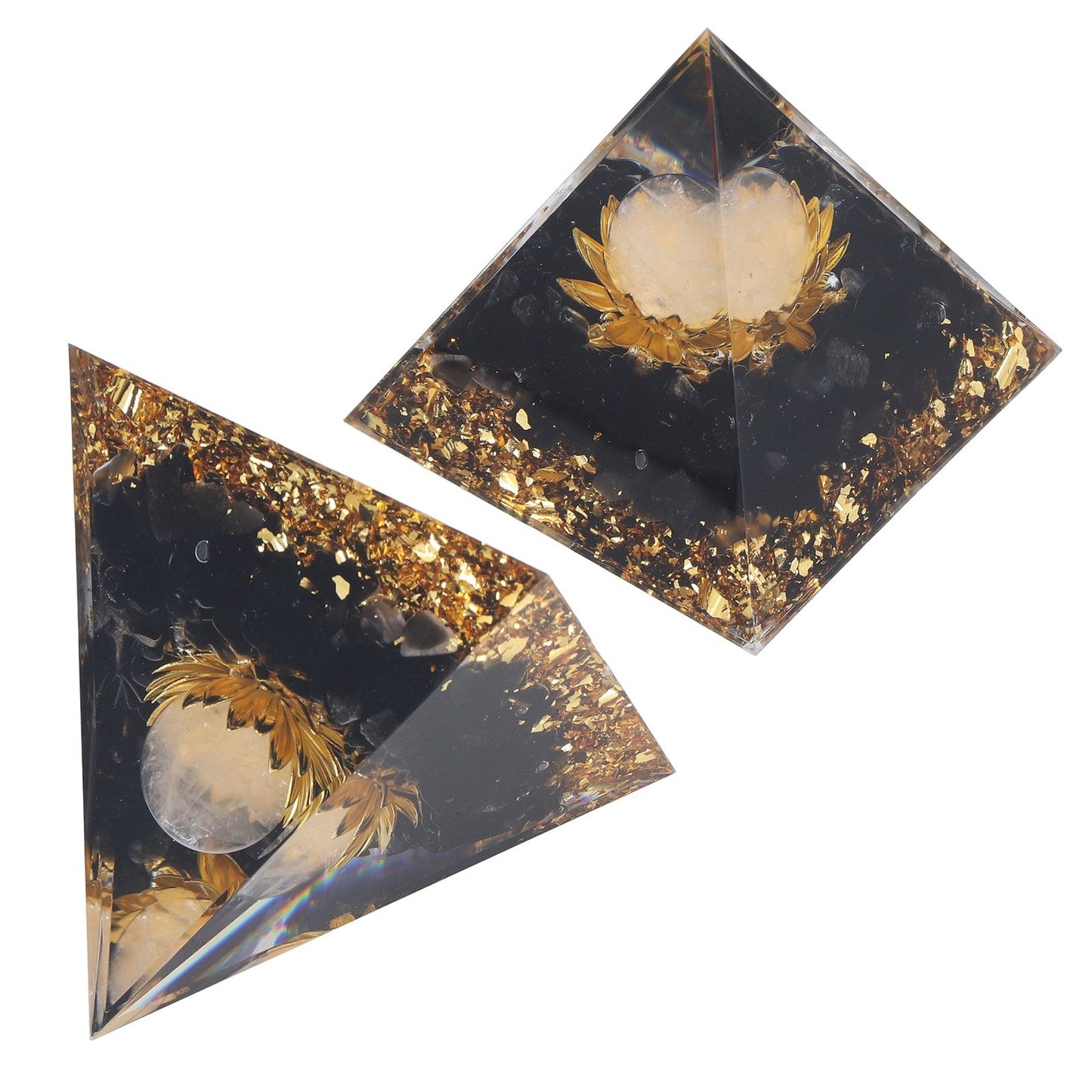 Orgone Healing Pyramid Energy Balancing Positive Power Stone Pyramid Decoration for Meditation Bedroom Office V1294-YM0523-3115220008911