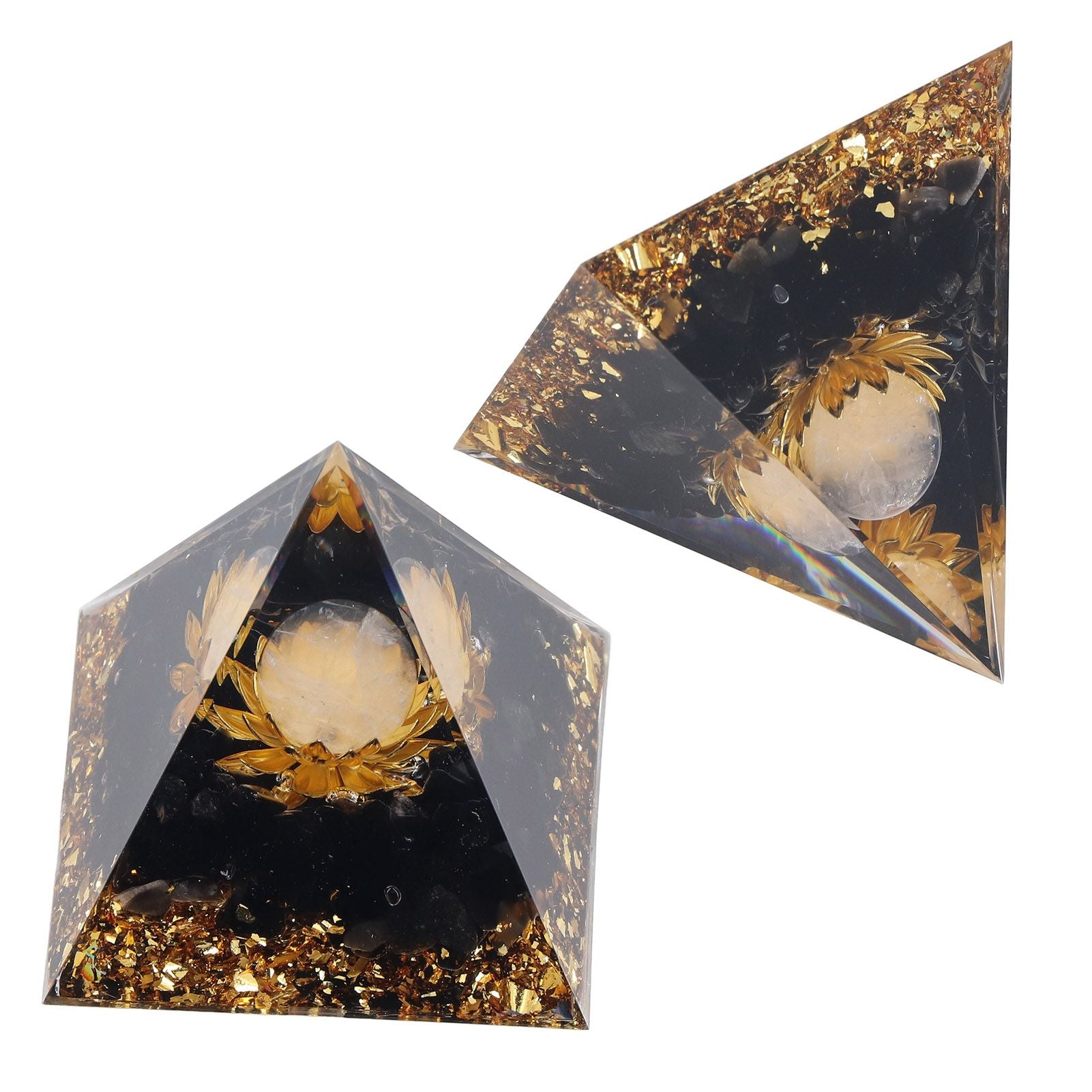 Orgone Healing Pyramid Energy Balancing Positive Power Stone Pyramid Decoration for Meditation Bedroom Office V1294-YM0523-3115220008911