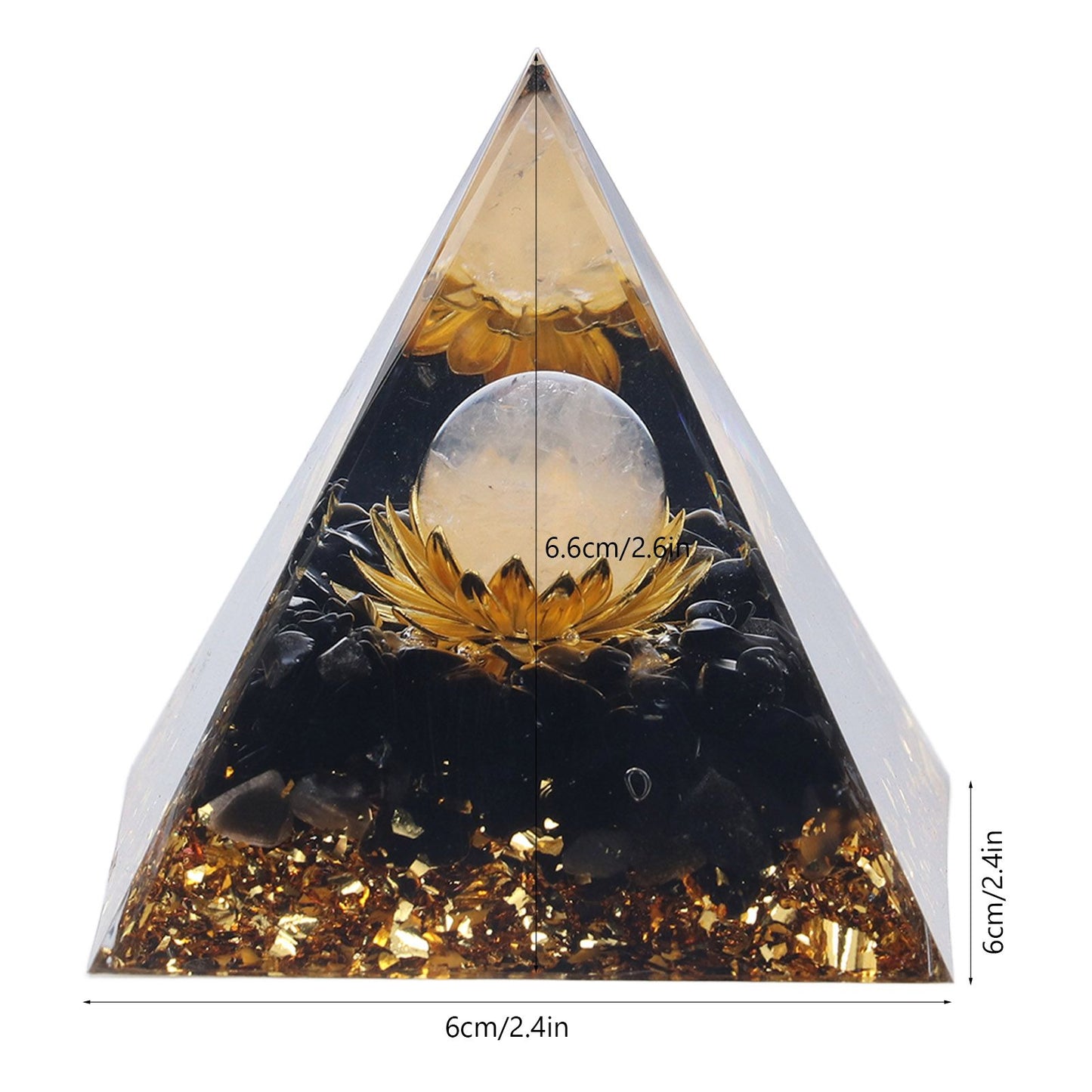 Orgone Healing Pyramid Energy Balancing Positive Power Stone Pyramid Decoration for Meditation Bedroom Office V1294-YM0523-3115220008911