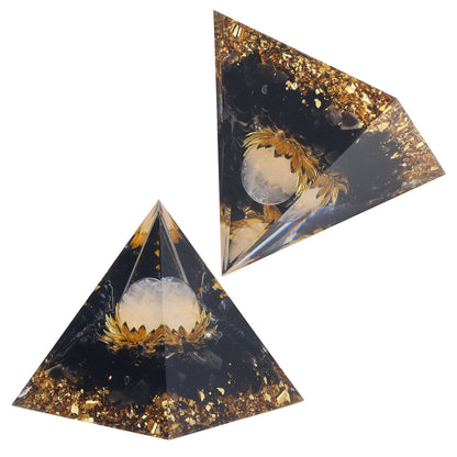 Orgone Healing Pyramid Energy Balancing Positive Power Stone Pyramid Decoration for Meditation Bedroom Office V1294-YM0523-3115220008911