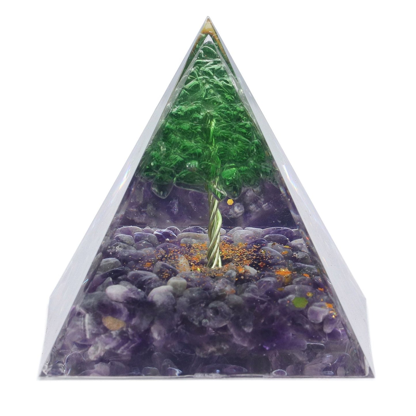Crystal Pyramid Orgone Pyramid Home Handicraft Ornaments for Energy Healing Calmness V1294-YM0523-3115220009011