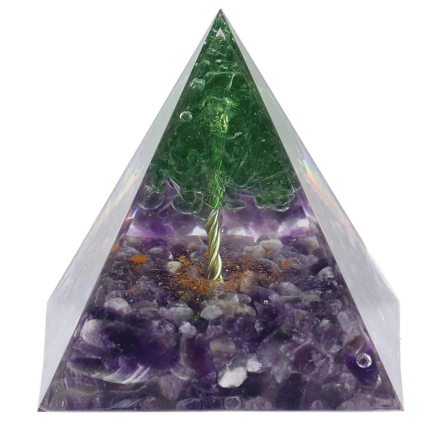 Crystal Pyramid Orgone Pyramid Home Handicraft Ornaments for Energy Healing Calmness V1294-YM0523-3115220009011