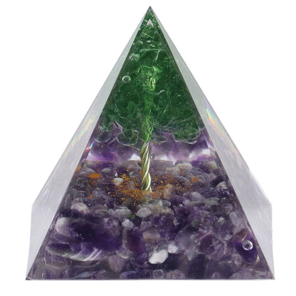 Crystal Pyramid Orgone Pyramid Home Handicraft Ornaments for Energy Healing Calmness V1294-YM0523-3115220009011