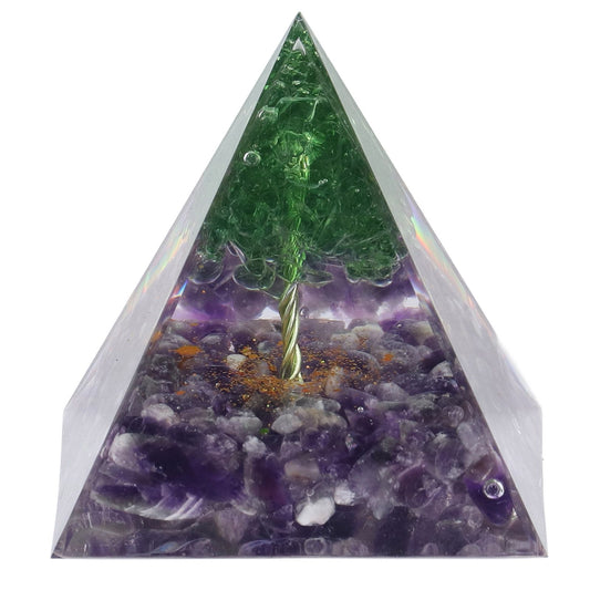 Crystal Pyramid Orgone Pyramid Home Handicraft Ornaments for Energy Healing Calmness V1294-YM0523-3115220009011