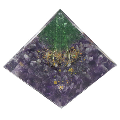 Crystal Pyramid Orgone Pyramid Home Handicraft Ornaments for Energy Healing Calmness V1294-YM0523-3115220009011