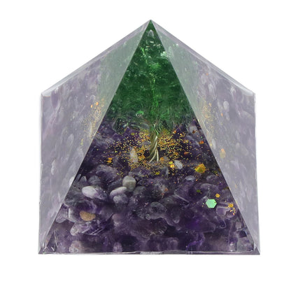 Crystal Pyramid Orgone Pyramid Home Handicraft Ornaments for Energy Healing Calmness V1294-YM0523-3115220009011