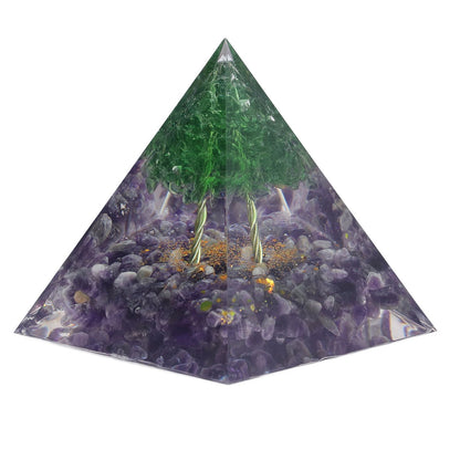 Crystal Pyramid Orgone Pyramid Home Handicraft Ornaments for Energy Healing Calmness V1294-YM0523-3115220009011
