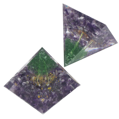 Crystal Pyramid Orgone Pyramid Home Handicraft Ornaments for Energy Healing Calmness V1294-YM0523-3115220009011