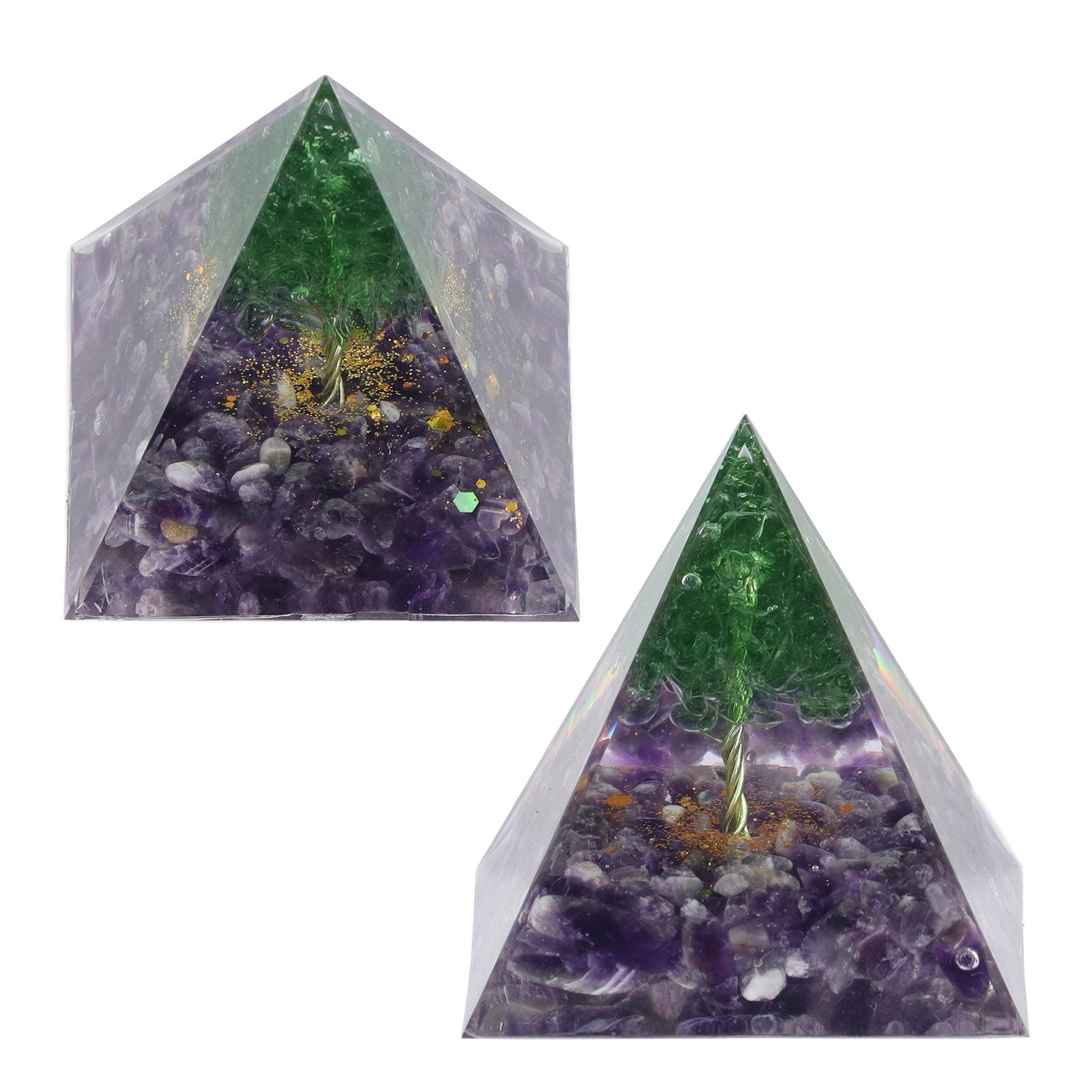 Crystal Pyramid Orgone Pyramid Home Handicraft Ornaments for Energy Healing Calmness V1294-YM0523-3115220009011