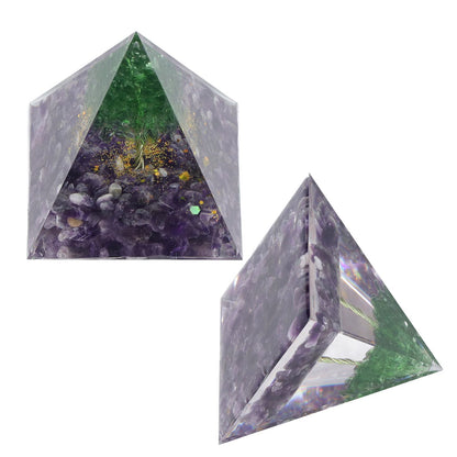 Crystal Pyramid Orgone Pyramid Home Handicraft Ornaments for Energy Healing Calmness V1294-YM0523-3115220009011