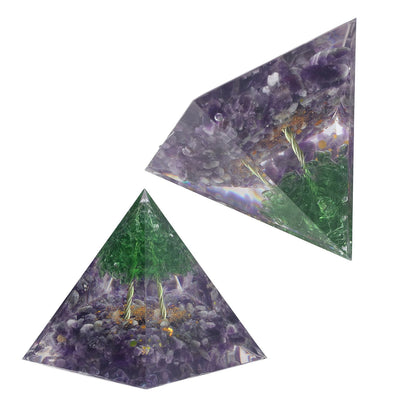 Crystal Pyramid Orgone Pyramid Home Handicraft Ornaments for Energy Healing Calmness V1294-YM0523-3115220009011