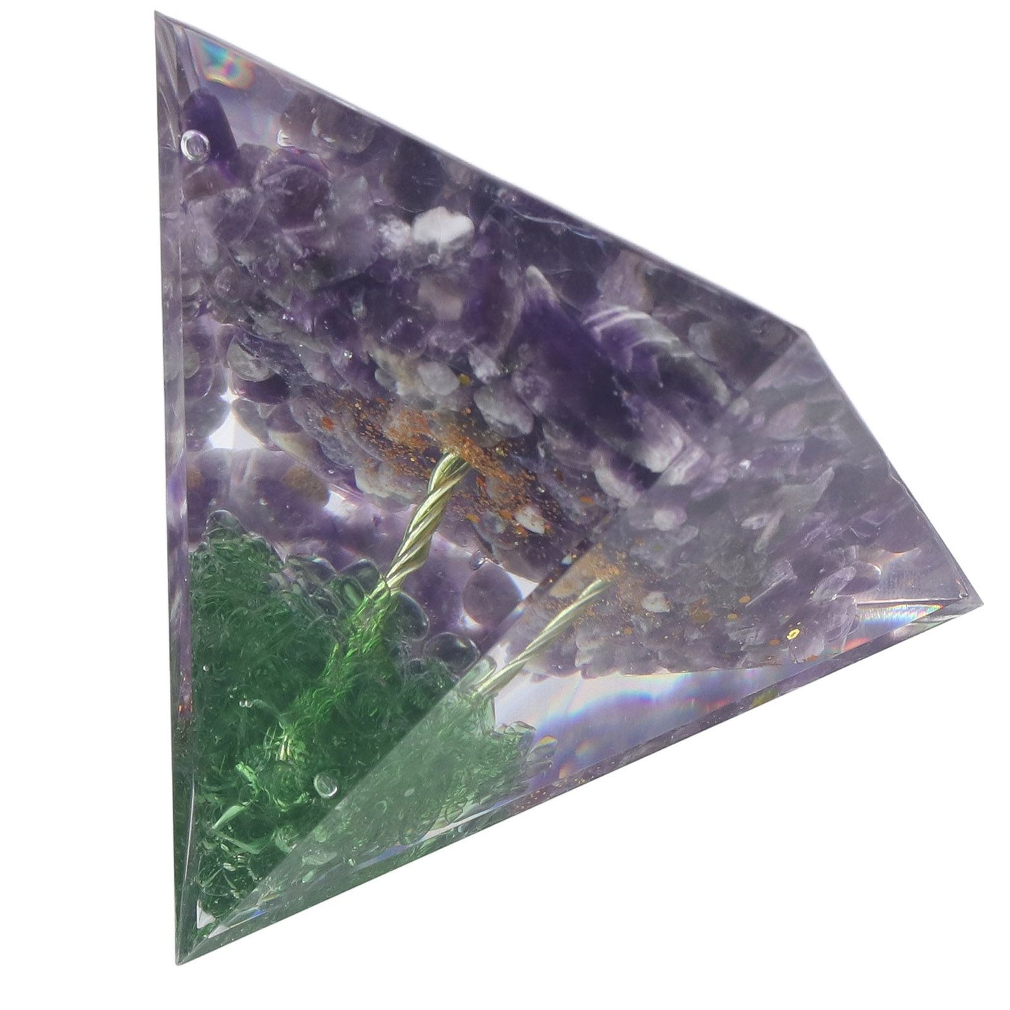 Crystal Pyramid Orgone Pyramid Home Handicraft Ornaments for Energy Healing Calmness V1294-YM0523-3115220009011