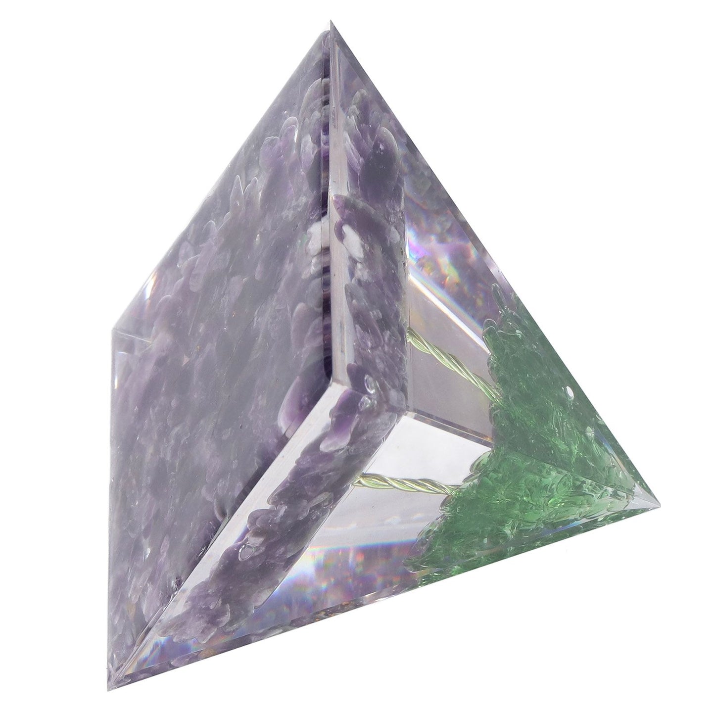 Crystal Pyramid Orgone Pyramid Home Handicraft Ornaments for Energy Healing Calmness V1294-YM0523-3115220009011