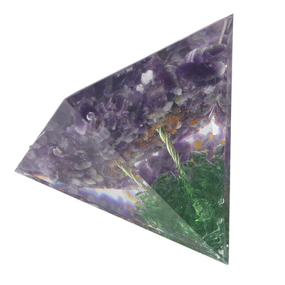 Crystal Pyramid Orgone Pyramid Home Handicraft Ornaments for Energy Healing Calmness V1294-YM0523-3115220009011