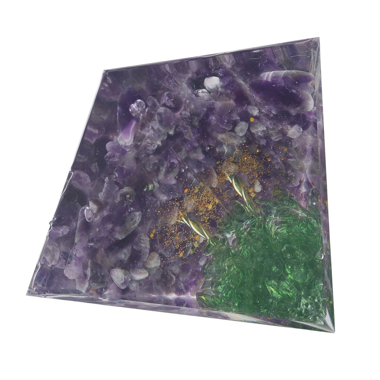 Crystal Pyramid Orgone Pyramid Home Handicraft Ornaments for Energy Healing Calmness V1294-YM0523-3115220009011