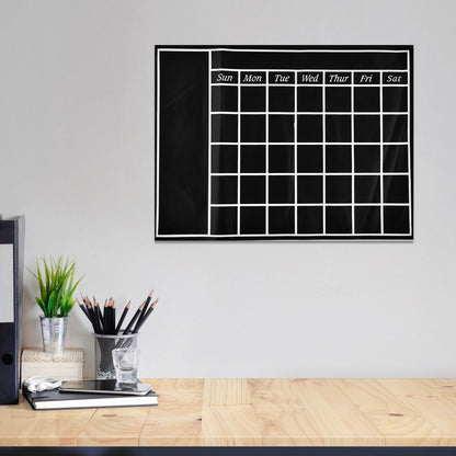 Blackboard Wall Sticker 45x60cm Removable Self Adhesive Waterproof PVC Chalkboard Calendar with Matte Texture V1294-YM0523-3115220010011