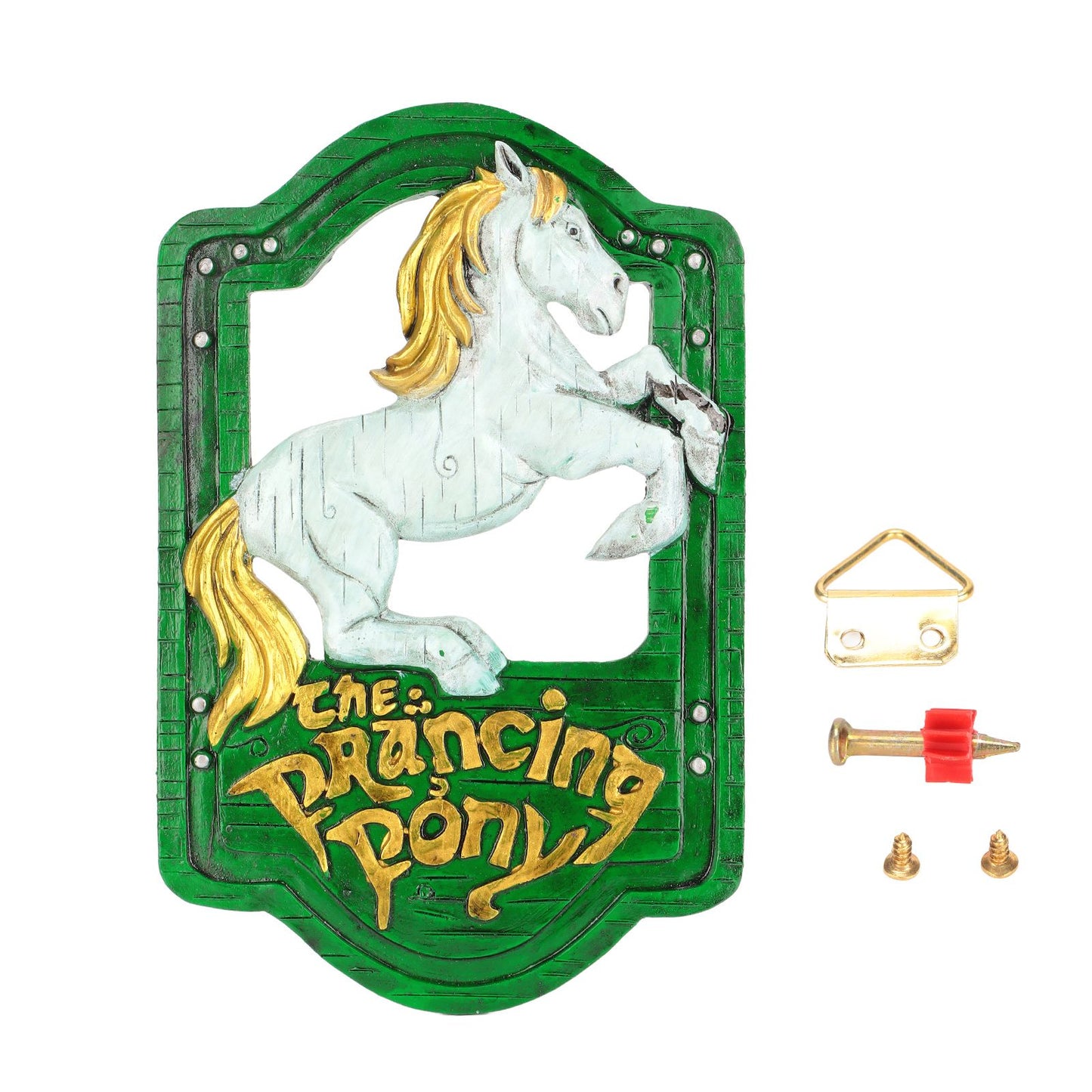 Wall Sign Synthetic Resin Horse Pattern Wall Mounted Signage Decoration for Home Office V1294-YM0523-3115220010511